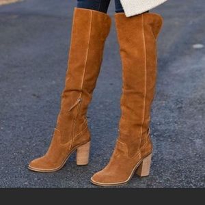 Dolce Vita knee high brown suede boots